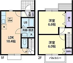 桜レジェンド 2LDKの間取図画像