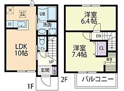 フジテラス 2LDKの間取図画像
