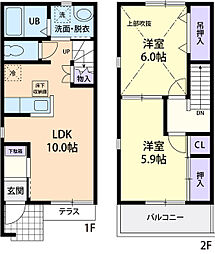 エルヴィータ 2LDKの間取図画像