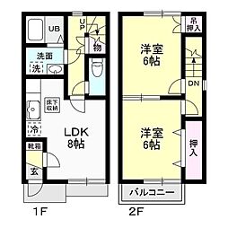 シェルドルイール 2LDKの間取図画像