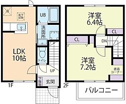 Casa・Verde(カサヴェルテ) 2LDKの間取図画像