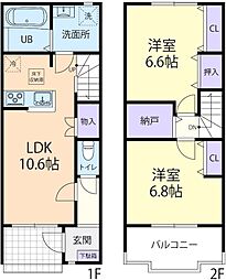 Gran Foresta A 2LDKの間取図画像