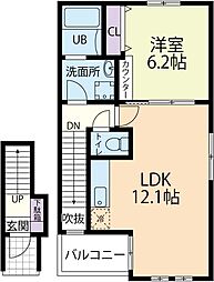 goshawk-H(ゴスホーク) 1LDKの間取図画像