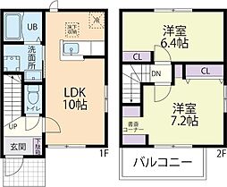 Casa Aria(カーサアリア) 2LDKの間取図画像