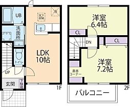 エアリーズ 2LDKの間取図画像