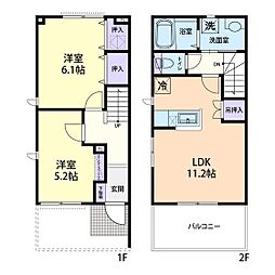 ピラミテ 2LDKの間取図画像