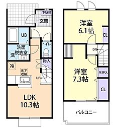 Olive(オリーブ) 2LDKの間取図画像