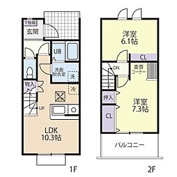 Luana Mahalo II 2LDKの間取図画像