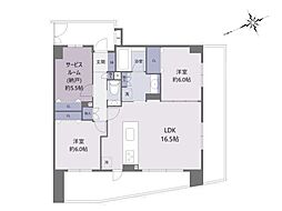 クレストフォルム上野グランステージ 2SLDKの間取図画像