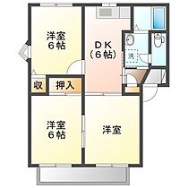 ファミールハイツこもりのＢ 205 ｜ 福岡県久留米市小森野3丁目（賃貸アパート3DK・2階・54.82㎡） その2