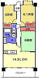 グレーシィ栗東ビステージ 3LDKの間取図画像