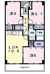 ビアンクール 2階/202