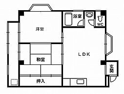 ハイツ泉ケ丘 2LDKの間取図画像