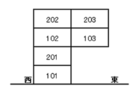 ハーモニーハイツ 201 ｜ 福井県敦賀市呉竹町1丁目25-14（賃貸アパート2LDK・2階・59.00㎡） その4