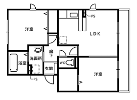 リヴィエール 101 ｜ 福井県敦賀市古田刈67号802番（賃貸マンション2LDK・1階・58.37㎡） その2