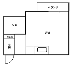 ベルメゾン ワンルームの間取図画像