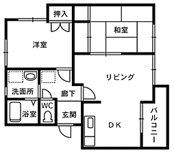 間取図画像 2LDK