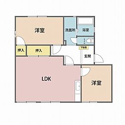 セビアンK 2LDKの間取図画像