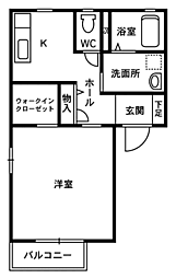 アクティルステージS 1Kの間取図画像