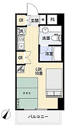 グランビア岡田 ワンルームの間取図画像