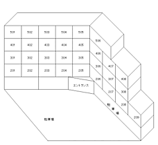 ヴィラ松本 501 ｜ 福井県福井市松本2丁目8-7（賃貸マンション1K・5階・18.40㎡） その3