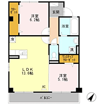 グランデサーナ 105 ｜ 福井県福井市下馬2丁目615（賃貸マンション2LDK・1階・60.75㎡） その2