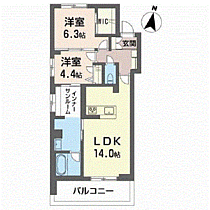 Ｐｅｒｃｈｏｉｒ 102 ｜ 福井県福井市町屋2丁目502番（賃貸マンション2LDK・1階・66.35㎡） その2