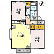 グリーンコート 105 ｜ 福井県福井市加茂緑苑町103（賃貸マンション2LDK・1階・53.10㎡） その2