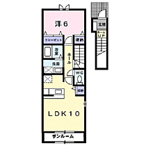 カ－サ・フィオ－レ 201 ｜ 福井県福井市大宮3丁目28番27号（賃貸アパート1LDK・2階・46.28㎡） その2