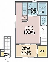 仮称）経田新築アパート 201 ｜ 福井県福井市経田1丁目1404（賃貸アパート1LDK・2階・36.25㎡） その2