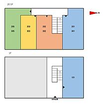 グランドディアコート大宮 205 ｜ 福井県福井市大宮5丁目15番10号（賃貸マンション1LDK・2階・49.18㎡） その3