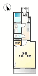 サニーコート藤 1階1Kの間取り