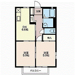 間取図画像 2DK