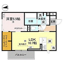DーRegalo米松 101 ｜ 福井県福井市米松一丁目1302番1、1302番2の一部、1303番1、1303番2の一部（賃貸マンション1LDK・1階・42.79㎡） その2