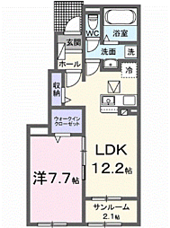 キーウエスト K 1階/102