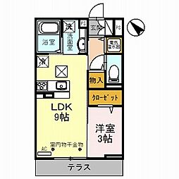 レガシア 1LDKの間取図画像