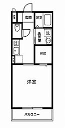 グランレーヴB 1DKの間取図画像