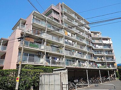 外観：板橋区坂下2丁目にある都営三田線　蓮根駅から徒歩5分の立地。5階のお部屋で55.00平米、2LDK。