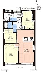 加賀マンション 2SLDKの間取図画像