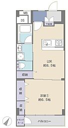 ウイスタリアマンション 1LDKの間取図画像