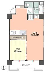 パラスト大山 1LDKの間取図画像