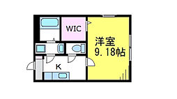 JR中央線 武蔵境駅 徒歩4分の賃貸アパート 2階1Kの間取り