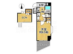 グレイス太宰府 1Kの間取図画像