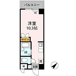 エクレール ワンルームの間取図画像