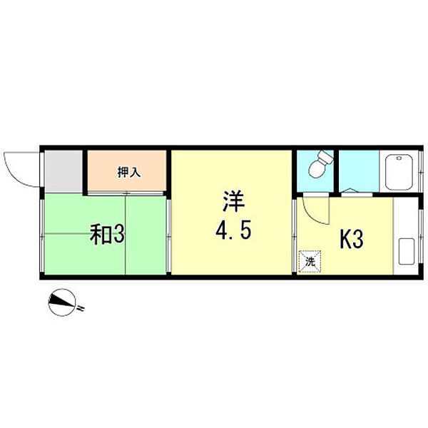 兵庫県神戸市長田区長田天神町５丁目(賃貸マンション2K・3階・19.44㎡)の写真 その2