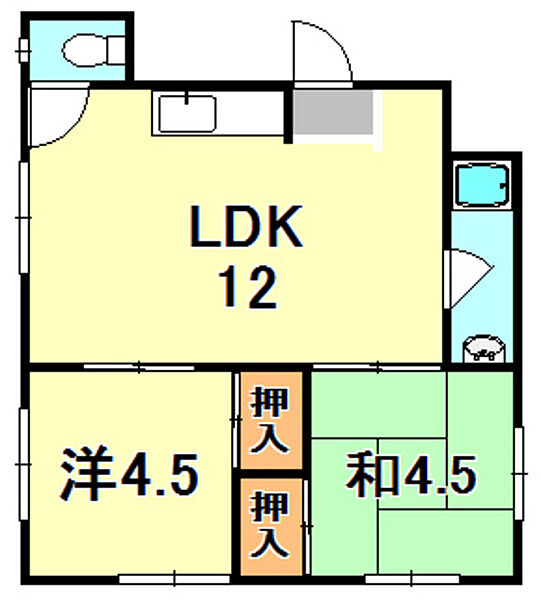 兵庫県神戸市兵庫区浜山通３丁目(賃貸マンション2LDK・3階・48.00㎡)の写真 その2