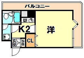 兵庫県神戸市中央区東雲通１丁目（賃貸マンション1K・4階・23.05㎡） その2