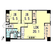 兵庫県神戸市中央区下山手通３丁目（賃貸マンション2LDK・9階・71.83㎡） その2