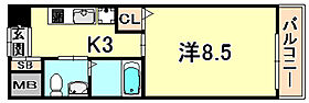 兵庫県神戸市須磨区戎町１丁目（賃貸マンション1K・5階・25.95㎡） その2