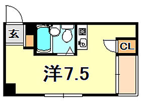 兵庫県神戸市中央区二宮町１丁目（賃貸マンション1R・8階・18.65㎡） その2